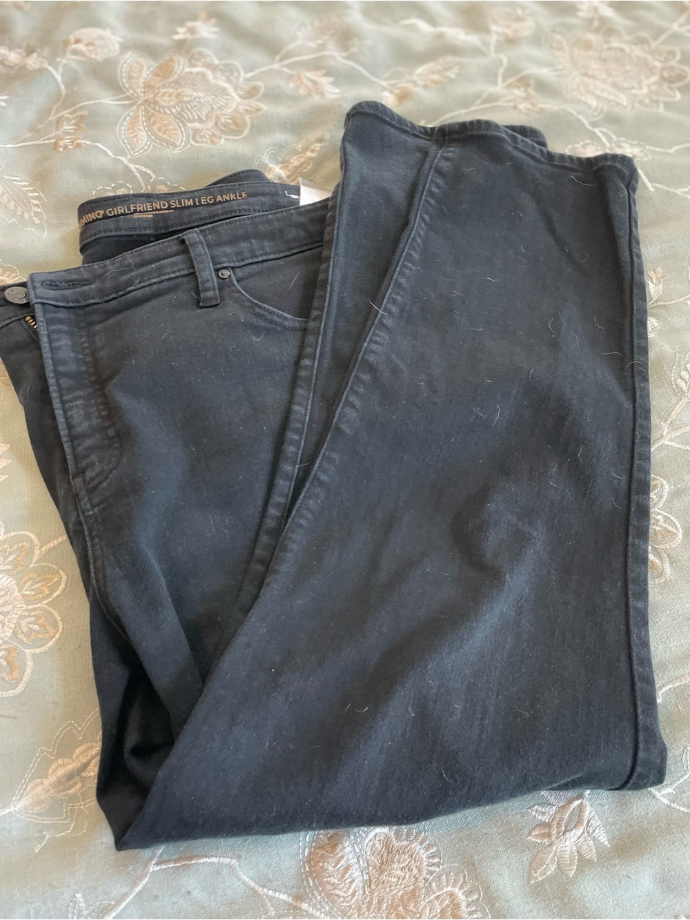 Chico's Black Ankle Slim Girlfriend Jeans - Stretch Denim